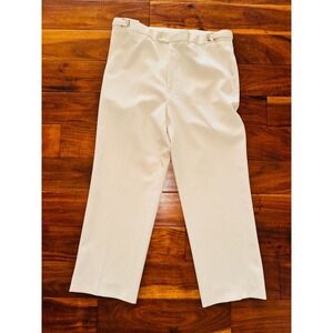 WINDHAM POINTE‎ Mens 34x29 Beige Polyester Dress Pants Adjustable Waist Buckle
